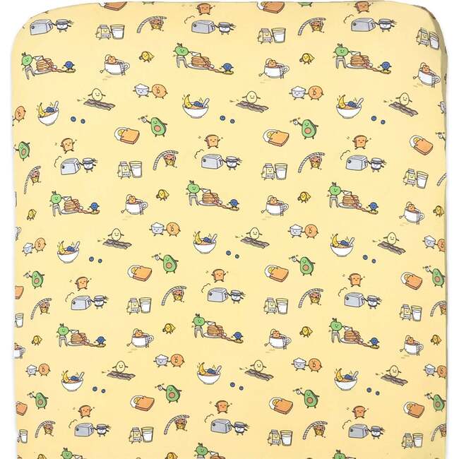 Love You Brunches Bamboo Crib Sheet, Yellow - Sheets - 3