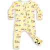 Love You Brunches Bamboo Convertible Footie, Yellow - Footie Pajamas - 1 - thumbnail