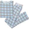 Holiday Plaid Blue Men's Pajama Set, Blue - Pajamas - 1 - thumbnail