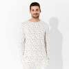 Milk & Cookies Bamboo Men's Pajama Set, White - Pajamas - 3