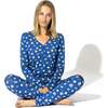 Hanukkah Cookies Bamboo Women's Pajama Set, Blue - Pajamas - 3