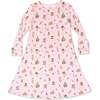 Nutcracker Pink Bamboo Girls' Long Sleeve Dress, Pink - Dresses - 1 - thumbnail