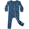 Ninja Bamboo Convertible Footie, Blue - Footie Pajamas - 1 - thumbnail