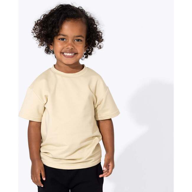 Oat Bamboo Terry Kids Oversized T-Shirt, Beige - T-Shirts - 2