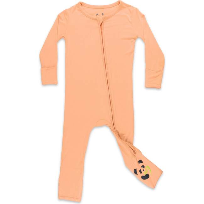 Peach Fuzz Bamboo Convertible Footie, Orange