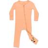 Peach Fuzz Bamboo Convertible Footie, Orange - Footie Pajamas - 1 - thumbnail