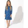 Hanukkah Cookies Bamboo Girls' Long Sleeve Dress, Blue - Dresses - 5