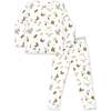 Monarch Butterfly Bamboo Kids Pajamas, Pink - Pajamas - 1 - thumbnail