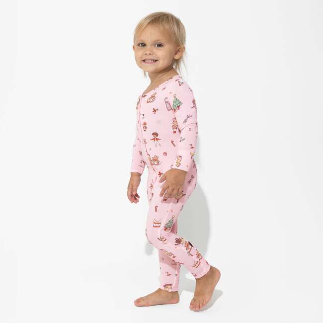 Nutcracker Pink Bamboo Convertible Footie, Pink - Footie Pajamas - 2