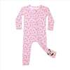 Milk and Cookies Pink Bamboo Convertible Footie, Pink - Footie Pajamas - 1 - thumbnail