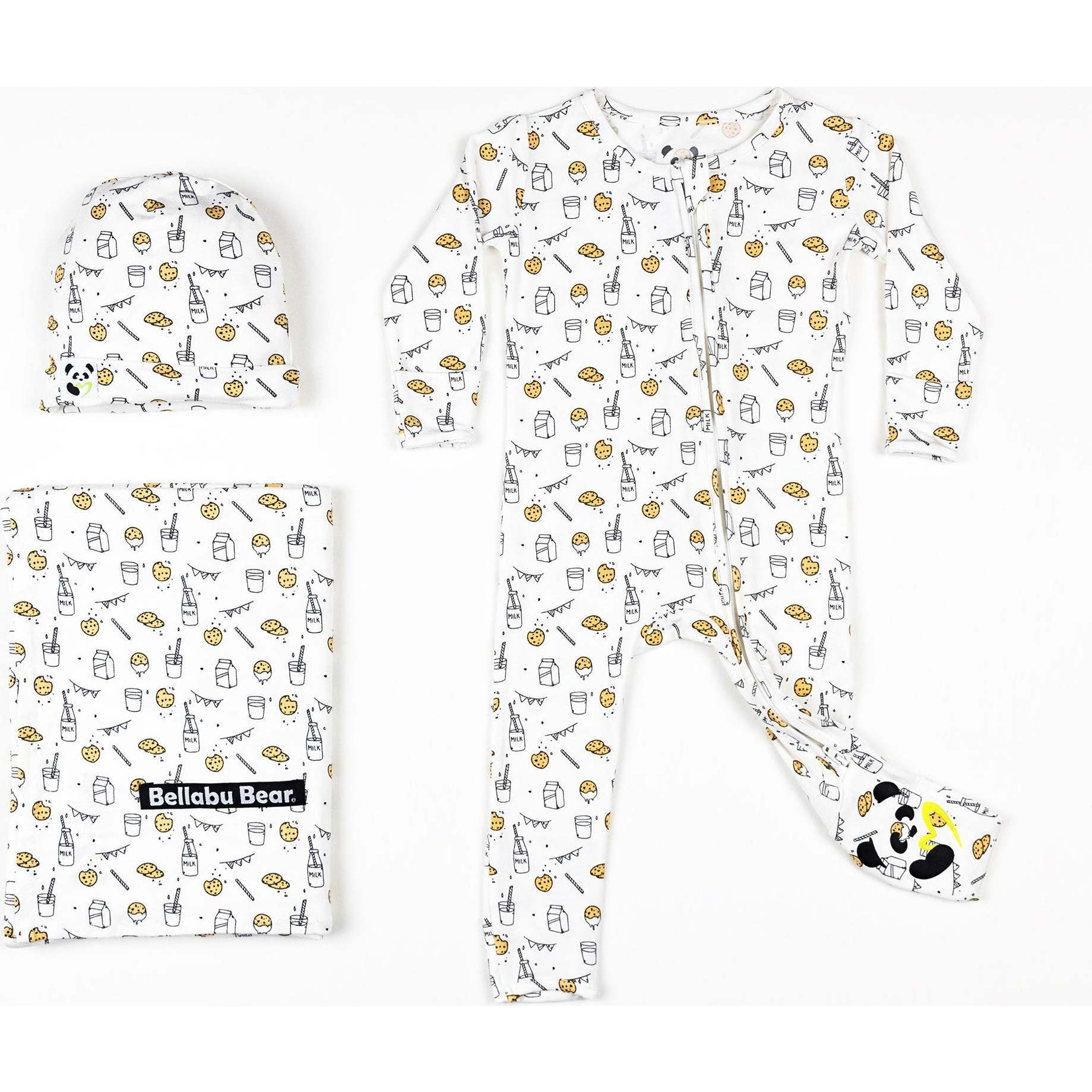 Milk and Cookies Original - Baby Shower Set, White - Mixed Apparel Set - 1