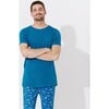 Monaco Blue Bamboo Men's Pajama Set, Blue - Pajamas - 4