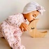 Milk and Cookies Pink Bamboo Convertible Footie, Pink - Footie Pajamas - 3