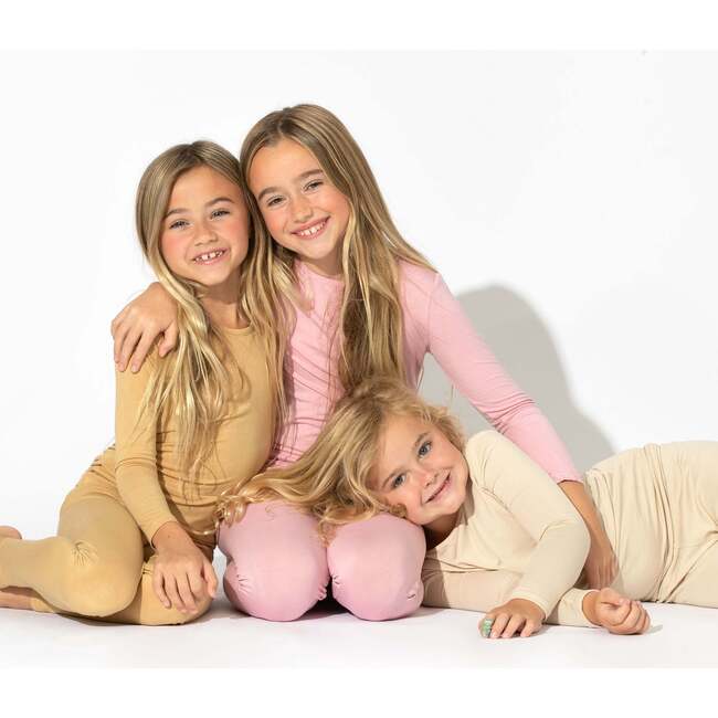 Oat Bamboo Kids Pajamas, Beige - Pajamas - 4