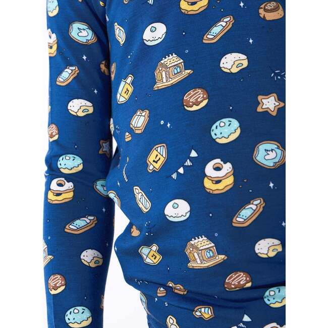 Hanukkah Cookies Bamboo Kids Pajamas, Blue - Pajamas - 6