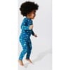 Monaco Blue Bamboo Convertible Footie, Blue - Footie Pajamas - 4