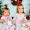 Milk and Cookies Pink Bamboo Convertible Footie, Pink - Footie Pajamas - 5