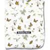 Monarch Butterfly & Mushroom Cycle Bamboo Blanket, Pink - Blankets - 3