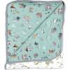 Monarch Butterfly & Mushroom Cycle Bamboo Blanket, Pink - Blankets - 4