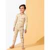 Foodie Cats Bamboo Kids Pajamas, Yellow - Pajamas - 2