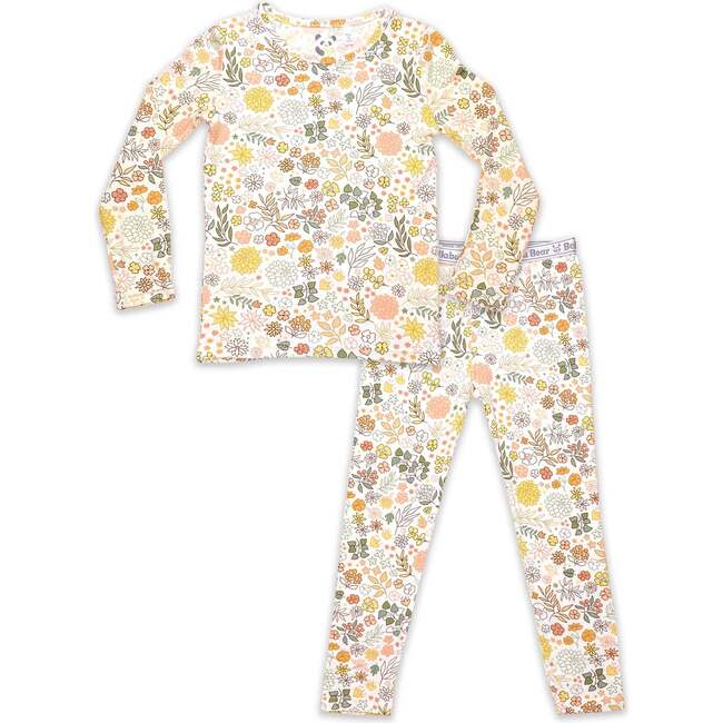 Fall Floral Bamboo Kids Pajamas, Florals