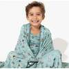 Monarch Butterfly & Mushroom Cycle Bamboo Blanket, Pink - Blankets - 5