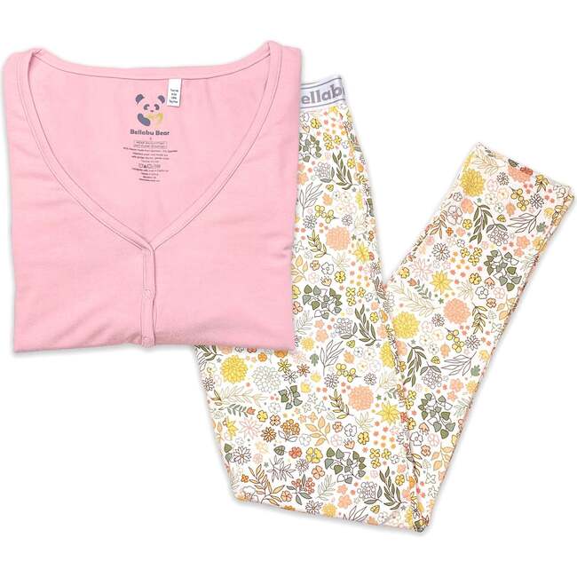 Fall Floral Bamboo Women's Pajama Set, Florals