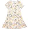 Fall Floral Bamboo Girls' Short Sleeve Dress, Florals - Dresses - 1 - thumbnail