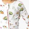 Fall Vibes Bamboo Convertible Footie, White - Footie Pajamas - 2