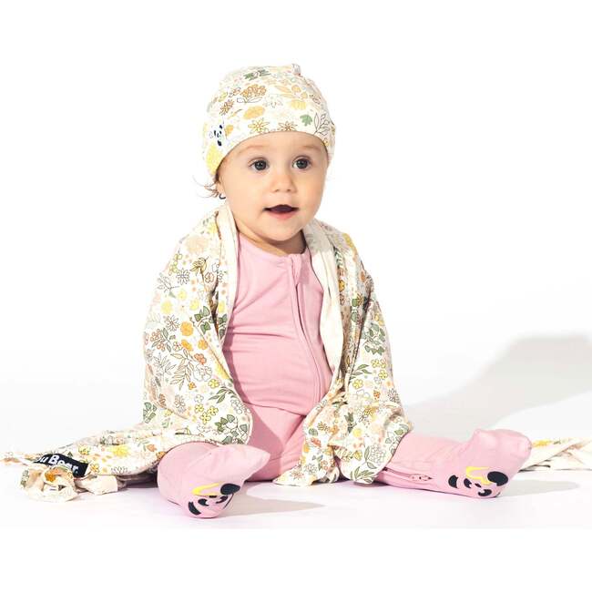 Fall Floral Bamboo Swaddle & Beanie Set, Florals - Swaddles - 2