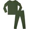 Evergreen Kids Bamboo Pajamas, Green - Pajamas - 1 - thumbnail