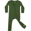 Evergreen Bamboo Convertible Footie, Green - Footie Pajamas - 1 - thumbnail