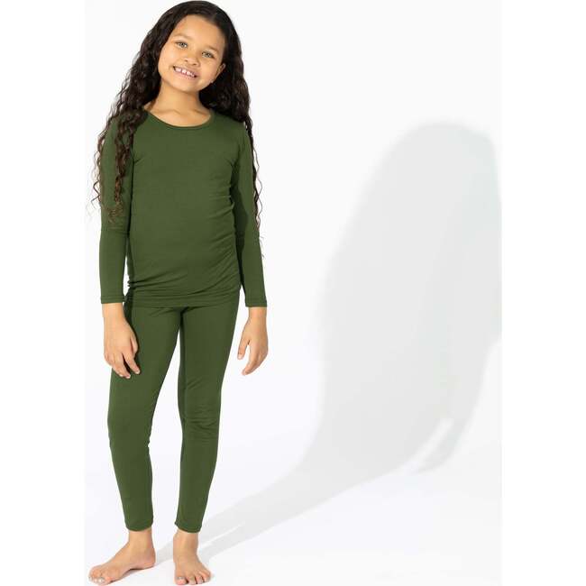 Evergreen Kids Bamboo Pajamas, Green - Pajamas - 2