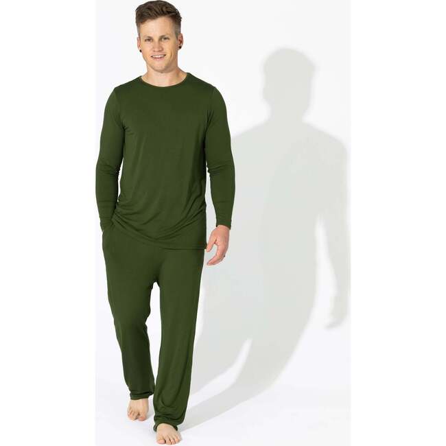 Evergreen Bamboo Men's Pajama Set, Green - Pajamas - 2