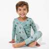 Mushroom Cycle Bamboo Kids Pajamas, Blue - Pajamas - 4