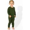 Evergreen Bamboo Convertible Footie, Green - Footie Pajamas - 3