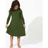 Evergreen Bamboo Girls' Long Sleeve Dress, Green - Dresses - 5