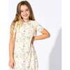 Fall Floral Bamboo Girls' Short Sleeve Dress, Florals - Dresses - 4