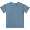 Oasis Teal Bamboo Terry Kids Oversized T-Shirt, Blue - T-Shirts - 1 - thumbnail