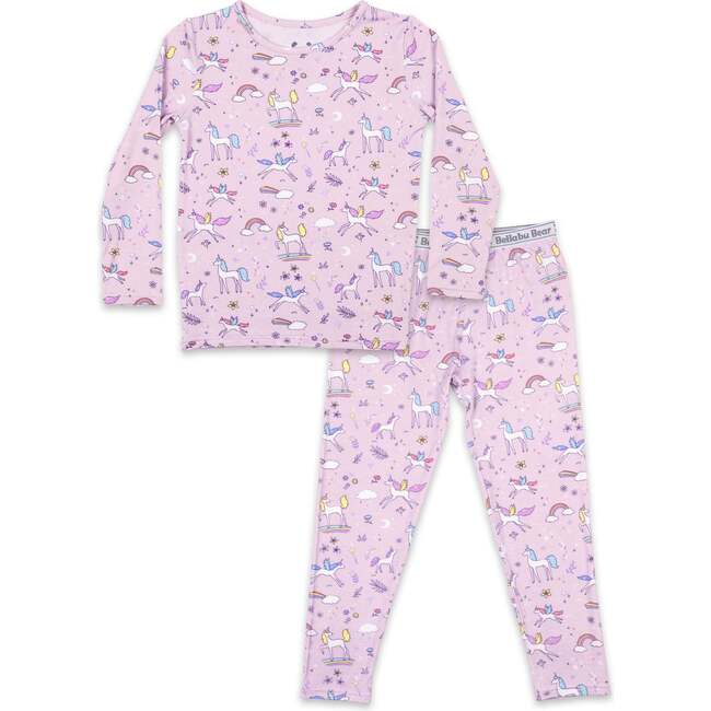 Enchanted Unicorn Bamboo Kids Pajamas, Purple