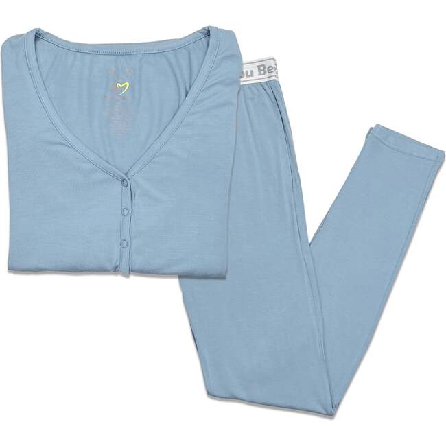 Oasis Teal Bamboo Women's Pajama Set, Blue