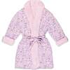 Enchanted Unicorn Bamboo Kids Sherpa Robe, Purple - Robes - 1 - thumbnail