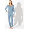 Oasis Teal Bamboo Women's Pajama Set, Blue - Pajamas - 2