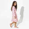 Nutcracker Pink Bamboo Girls' Long Sleeve Dress, Pink - Dresses - 7