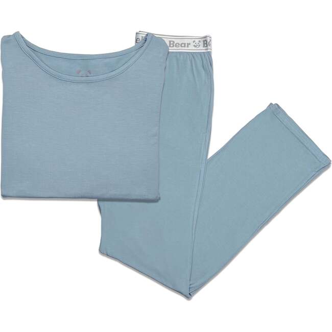 Oasis Teal Bamboo Men's Pajama Set, Blue