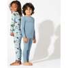 Oasis Teal Bamboo Kids Pajamas, Blue - Pajamas - 4