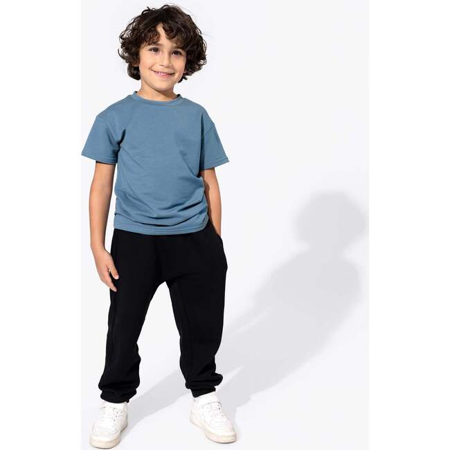 Oasis Teal Bamboo Terry Kids Oversized T-Shirt, Blue - T-Shirts - 4