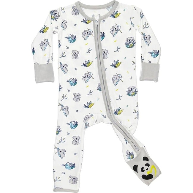 Koala Bamboo Convertible Footie, White