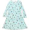 If You Give a Mouse a Cookie Bamboo Girls' Long Sleeve Dress, Blue - Dresses - 1 - thumbnail