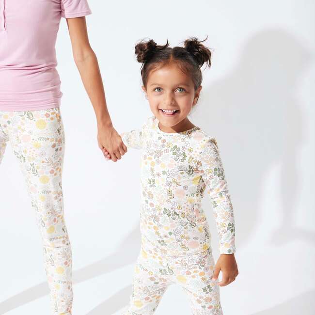 Fall Floral Bamboo Kids Pajamas, Florals - Pajamas - 6